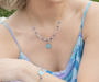 Holly Yashi Elena Beaded Necklace - Sky Blue