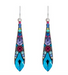 Firefly Gazelle Large Drop Earrings - Bermuda Blue