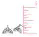 Boma Sterling Silver Post Earrings - Whale Tail Filigree