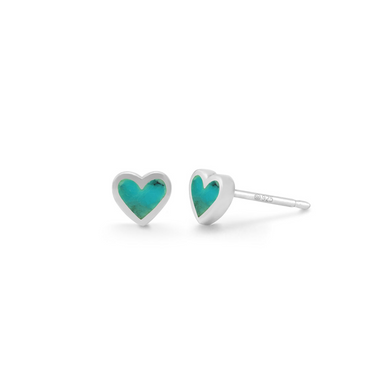 Boma Turquoise Heart Post Earrings