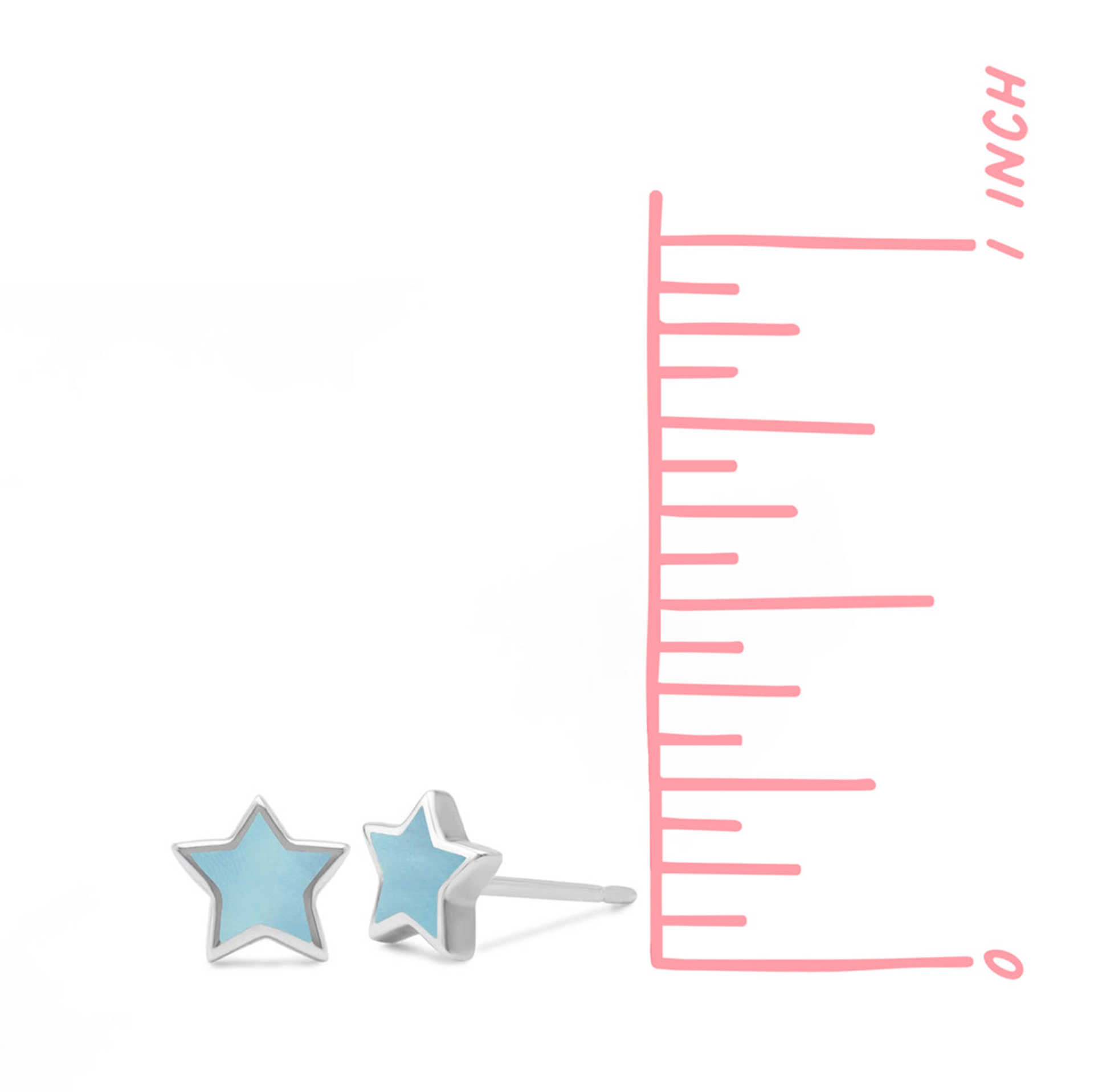 Boma Blue Mother of Pearl Star Post Earrings