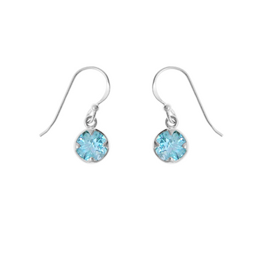 Boma Round Blue Topaz Earrings