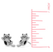 Boma Sterling Silver Baby Kitten Post Earrings