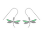 Boma Sterling Silver Green Dragonfly Earrings