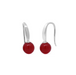 Boma Sterling Silver Open Drop Earrings - Round Red Agate Drop