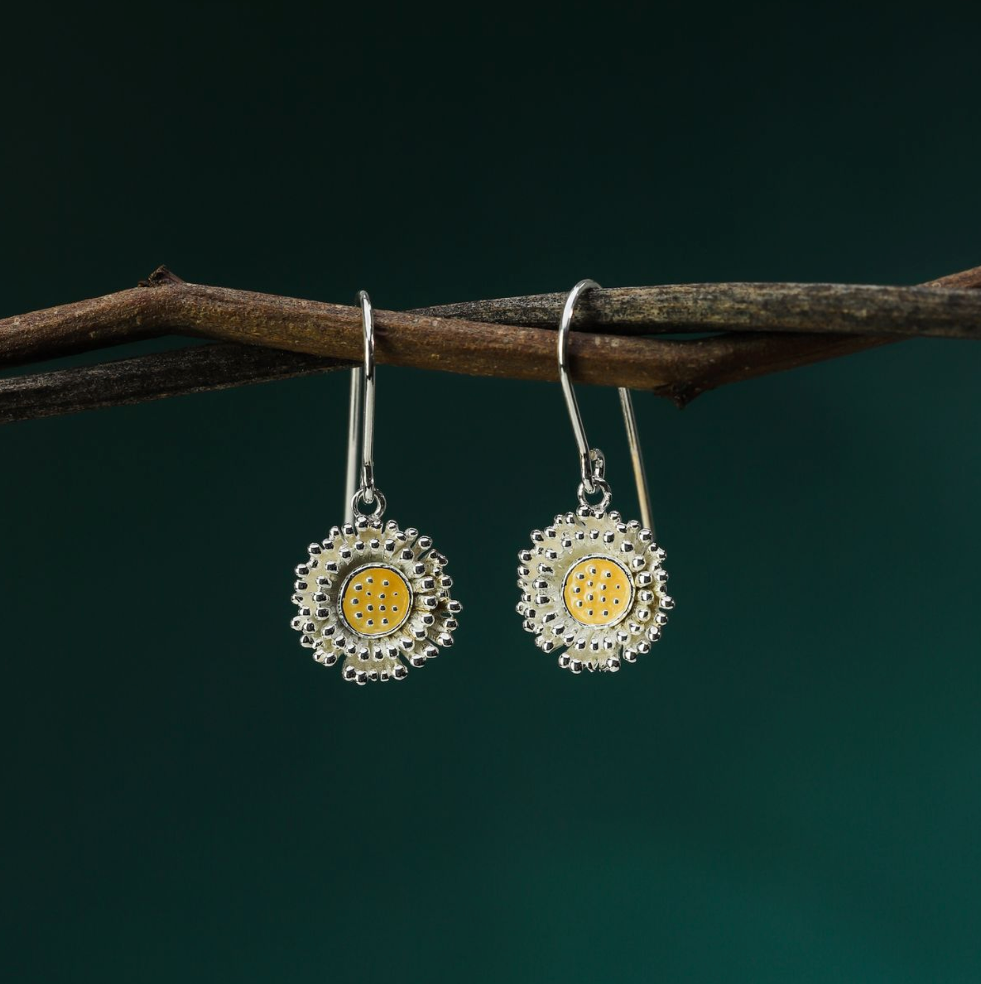 Boma Sterling Silver Lotus Pollen Earrings