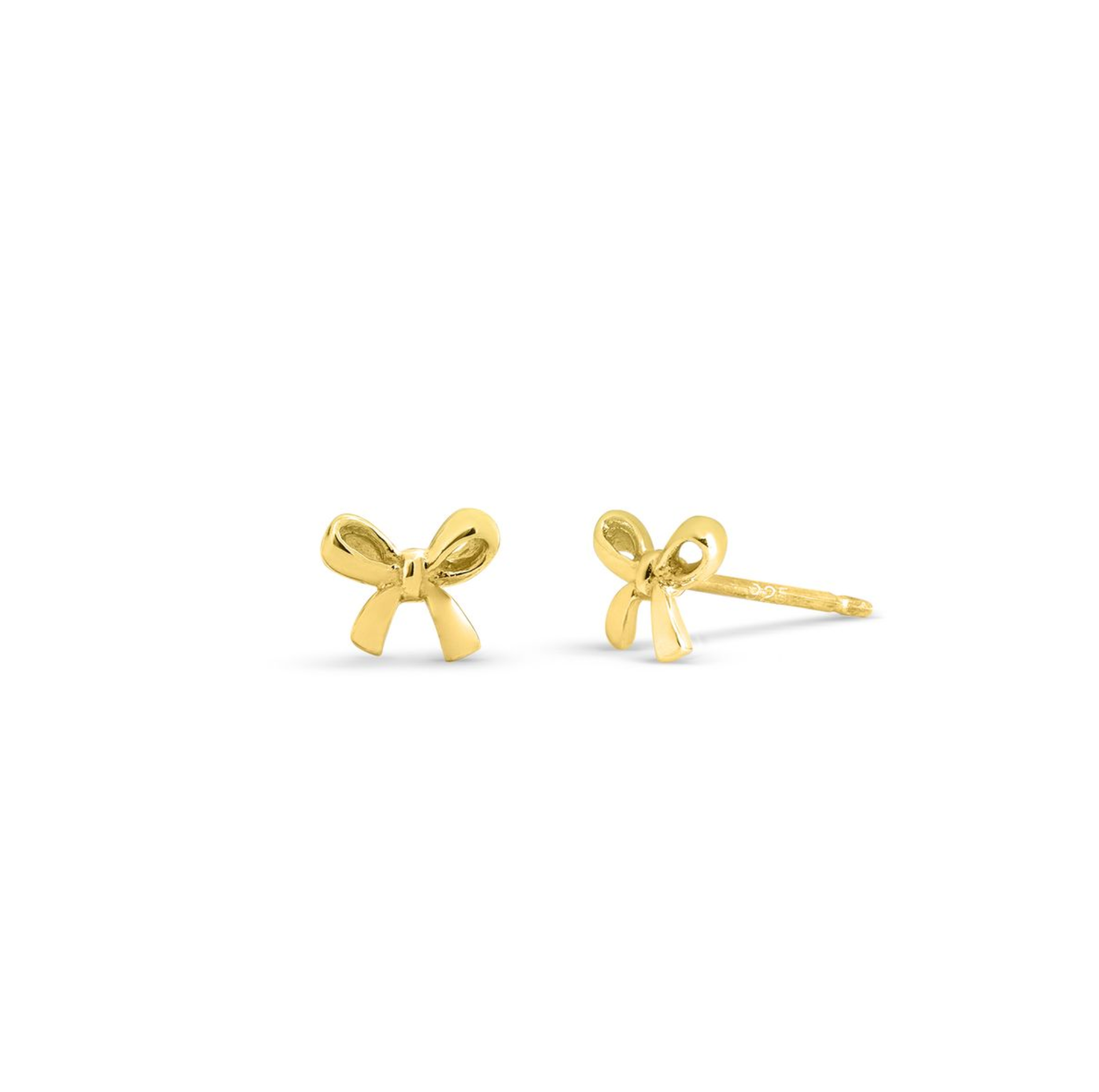 Boma 14K Gold Gift Ribbon Post Earrings