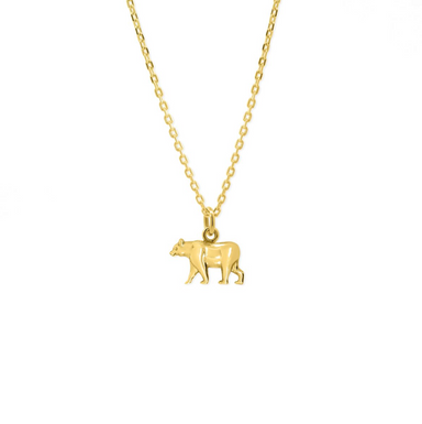 Boma 14K Gold California Golden Grizzly Bear Pendant Necklace