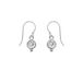 Boma Sterling Silver Round Drop Cubic Zirconia Earrings