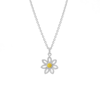 Boma Sterling Silver Sunflower Golden Bloom Necklace