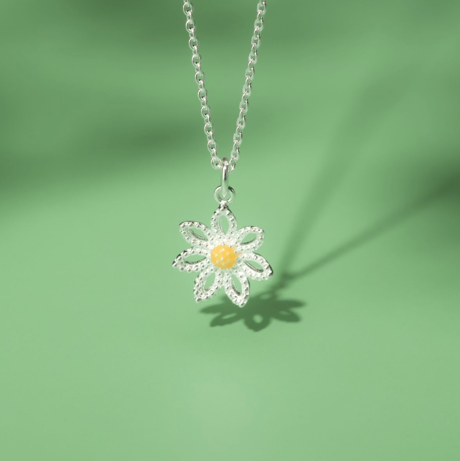 Boma Sterling Silver Sunflower Golden Bloom Necklace