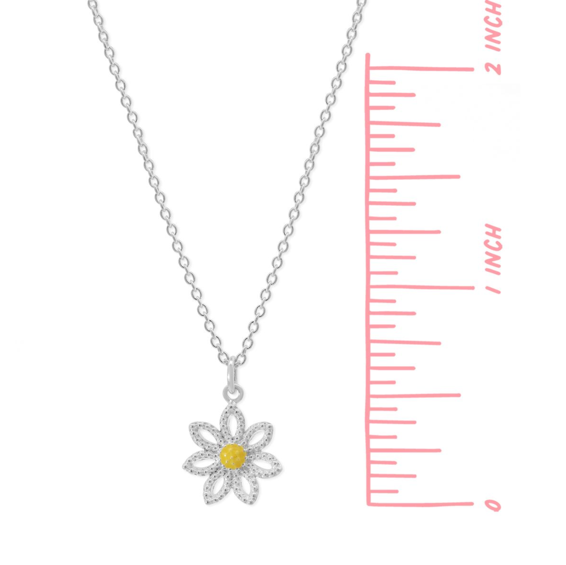 Boma Sterling Silver Sunflower Golden Bloom Necklace