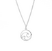 Boma Sterling Silver Double Wave Open Circle Pendant Necklace