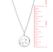 Boma Sterling Silver Double Wave Open Circle Pendant Necklace