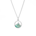 Boma Sterling Silver Mountain Peak with Green Mother of Pearl Necklace
