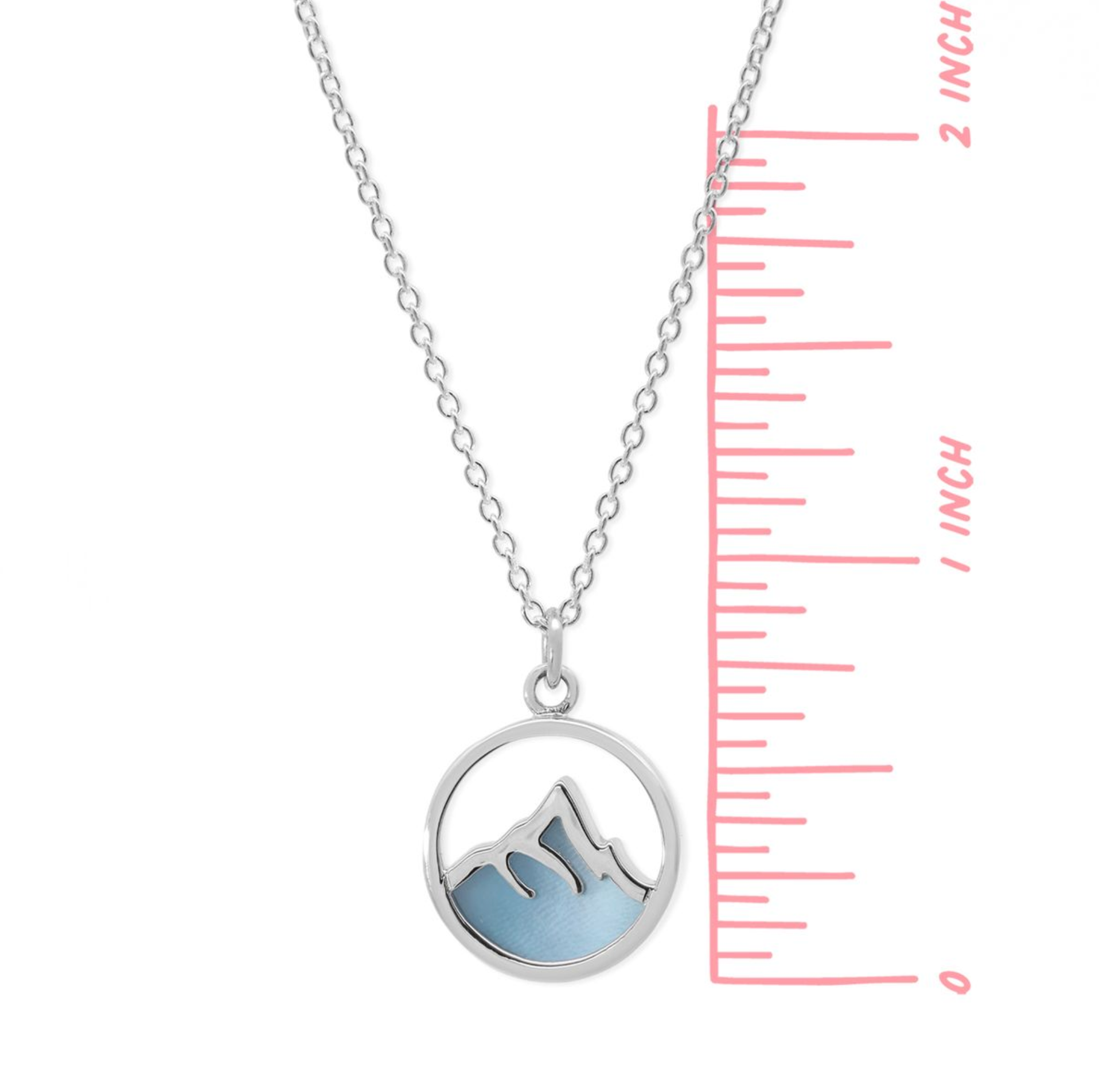 Boma Sterling Silver Mountain Peak with Green Mother of Pearl Necklace