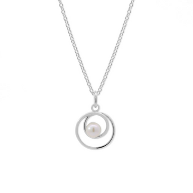 Boma Sterling Silver Pearl Orbit Necklace