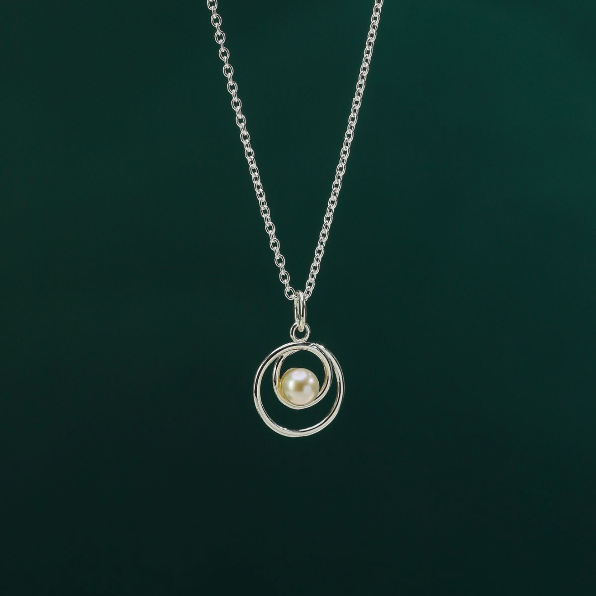 Boma Sterling Silver Pearl Orbit Necklace