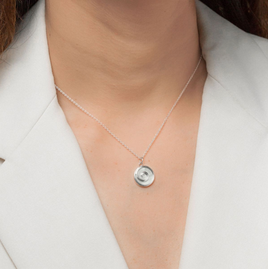 Boma Sterling Silver Mother of Pearl Maori Spiral Necklace