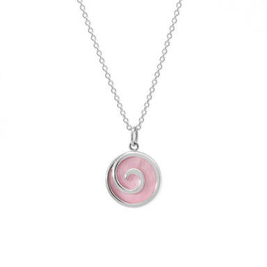 Boma Maori Pink Mother of Pearl Maori Spiral Necklace