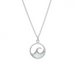Boma Sterling Silver Outline Opal Ocean Wave Necklace