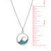 Boma Sterling Silver Outline Turquoise Ocean Wave Necklace