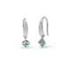 Boma Sterling Silver Aria Gemstone Open Drop with Green Amethyst Earrings