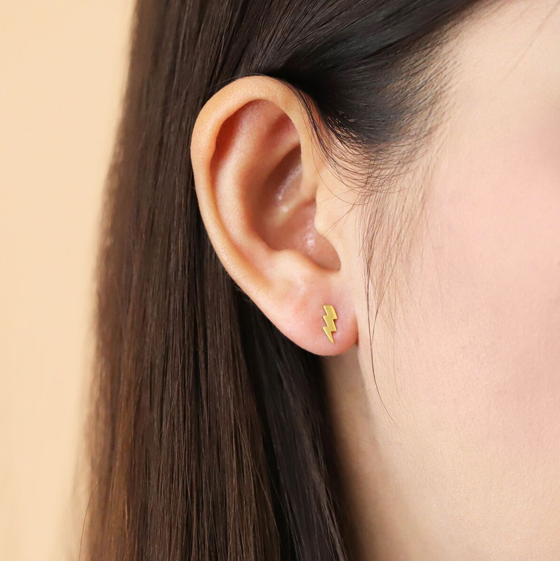 Boma 14K Gold Lightning Bolt Studs