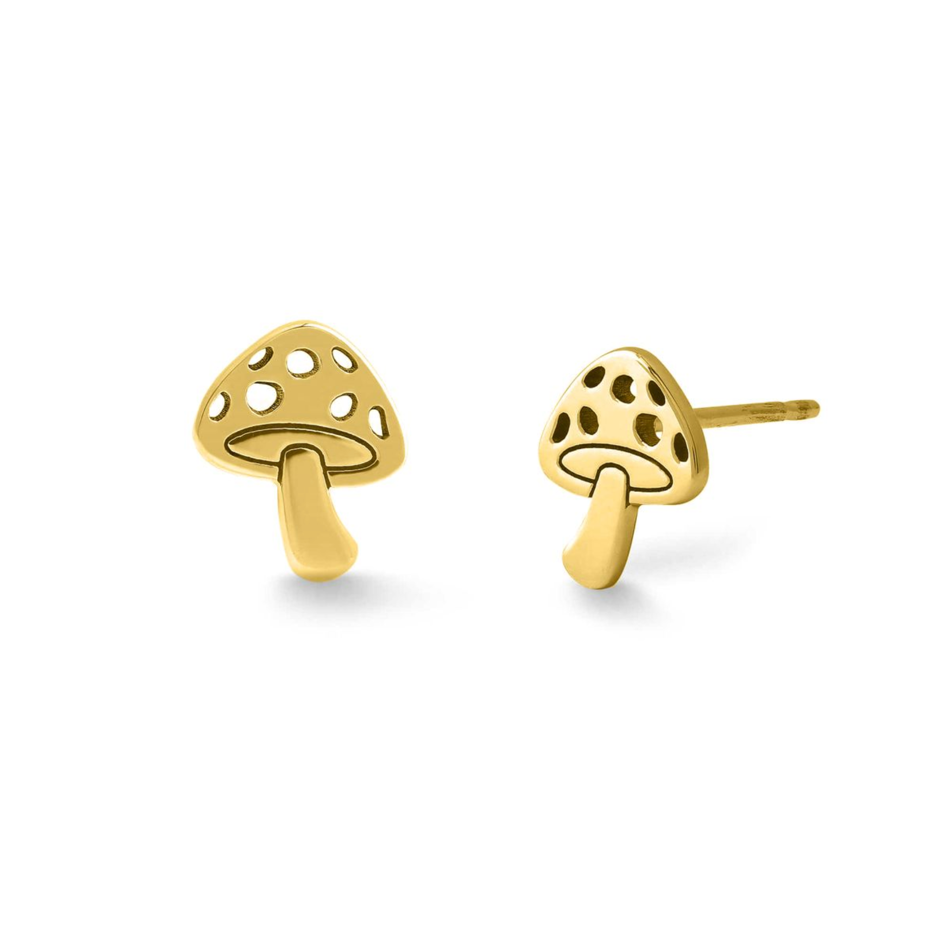 Boma 14K Gold Mushroom Stud Earrings