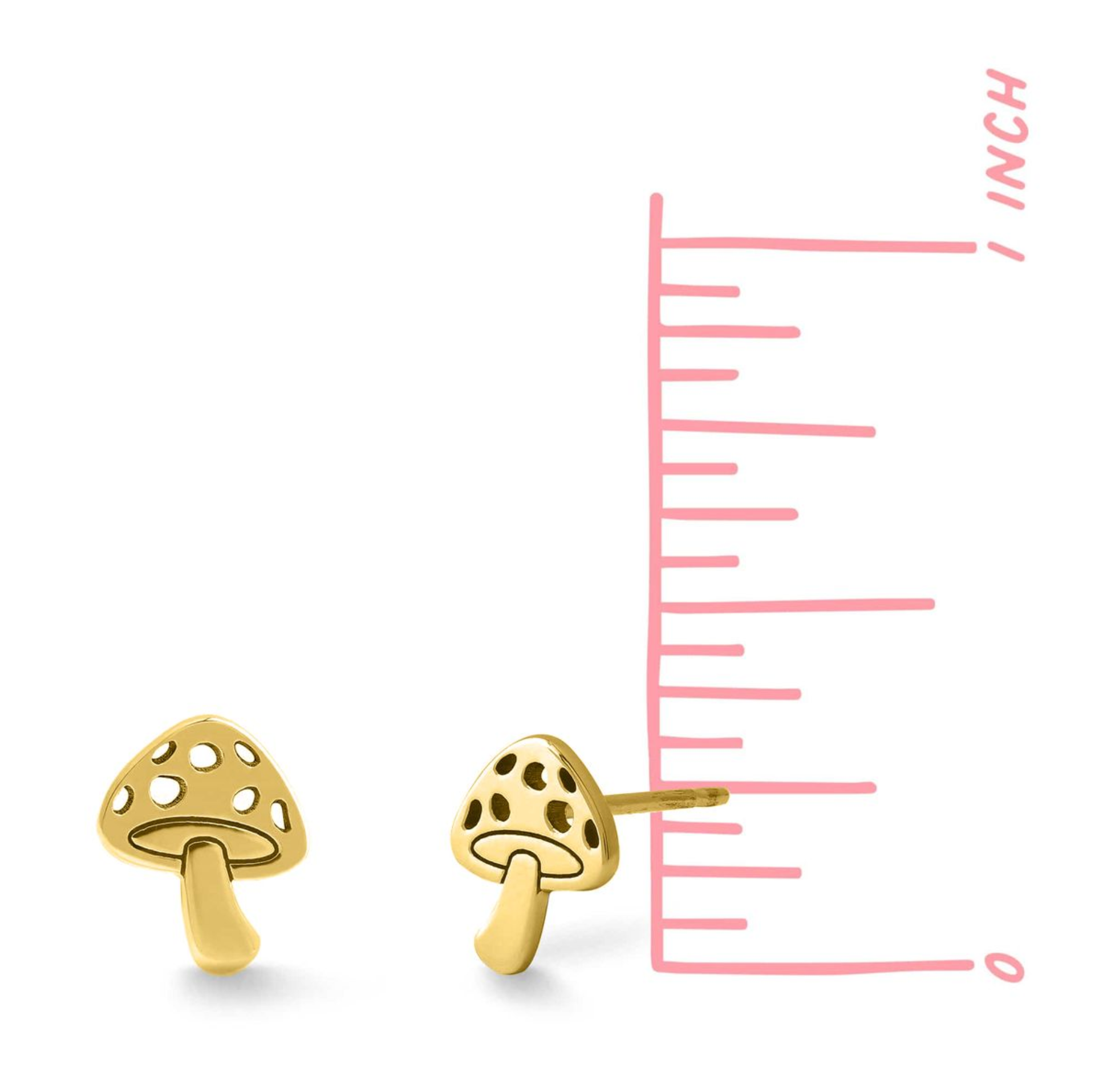 Boma 14K Gold Mushroom Stud Earrings