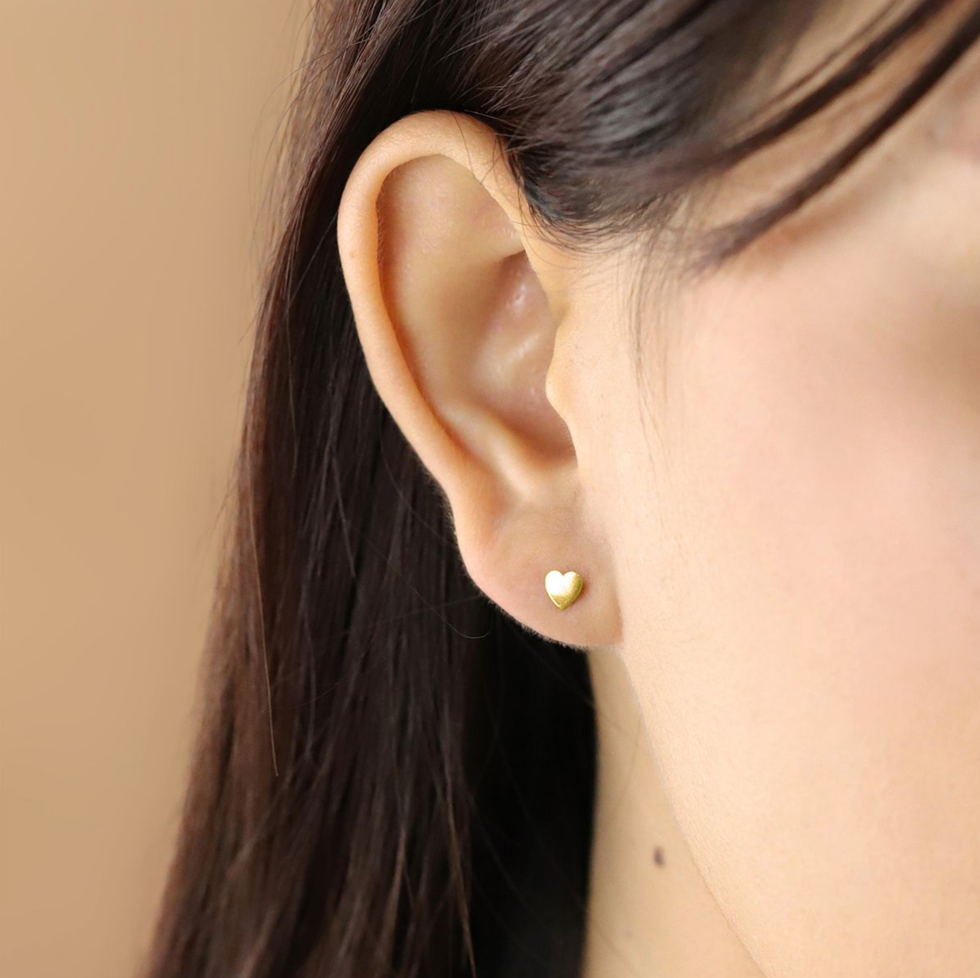 Boma 14K Gold Heart Stud Earrings