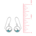 Boma Sterling Silver Outline Opal Ocean Wave Earrings