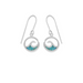 Boma Sterling Silver Outline Turquoise Ocean Wave Earrings