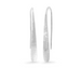 Boma Sterling Silver Hammered Long Pull Through Open Hoops