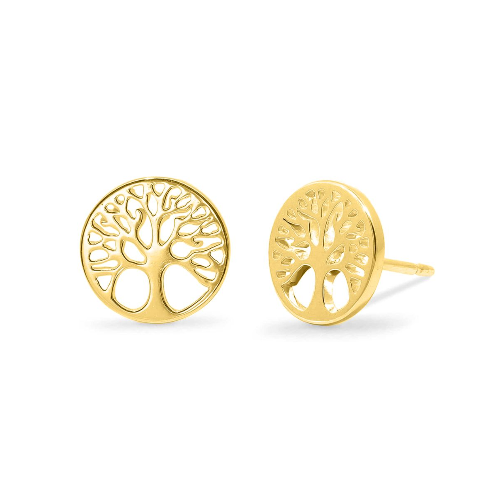 Boma 14K Gold Tree of Life Stud Earrings