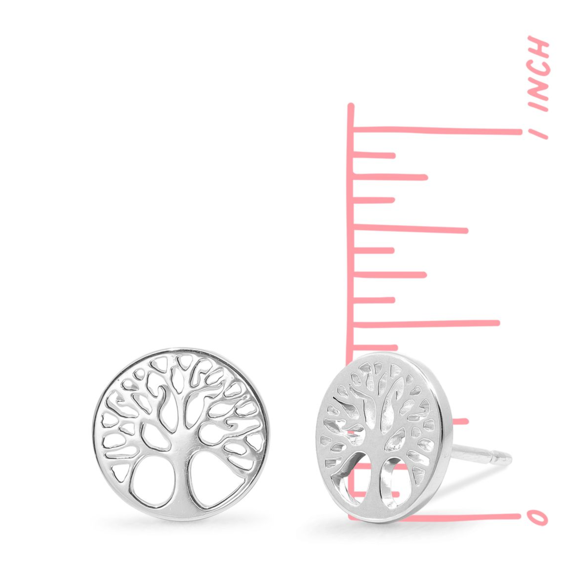 Boma 14K Gold Tree of Life Stud Earrings