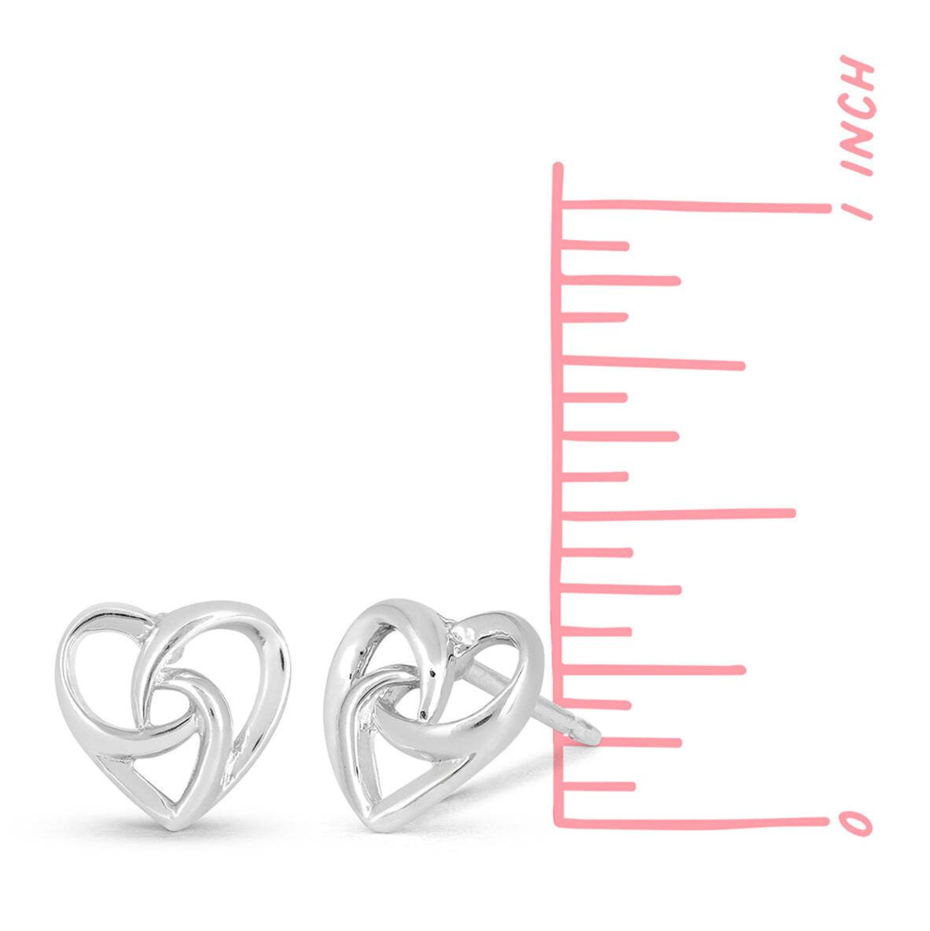 Boma 14K Gold Curly Intertwined Heart Studs