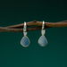 Boma Modern Open Drop with Blue Mother of Pearl Earrings