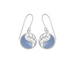 Boma Yin Yang Leaf with Blue Mother of Pearl Earrings