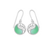 Boma Yin Yang Leaf with Green Mother of Pearl Earrings