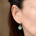 Boma Yin Yang Leaf with Green Mother of Pearl Earrings