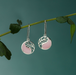 Boma Yin Yang Leaf with Pink Mother of Pearl Earrings