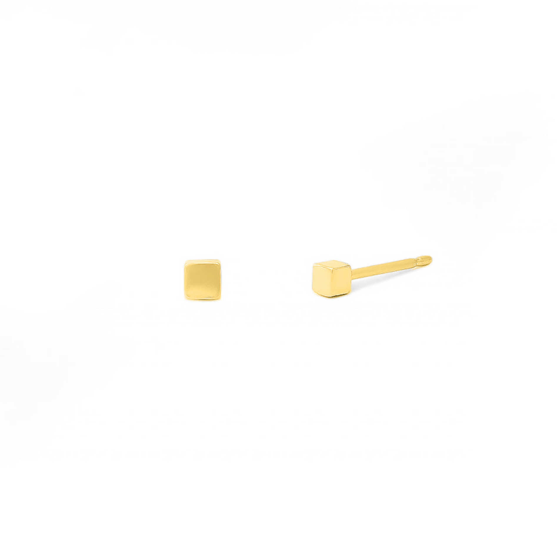 Boma 14K Gold Small Square Stud Earrings