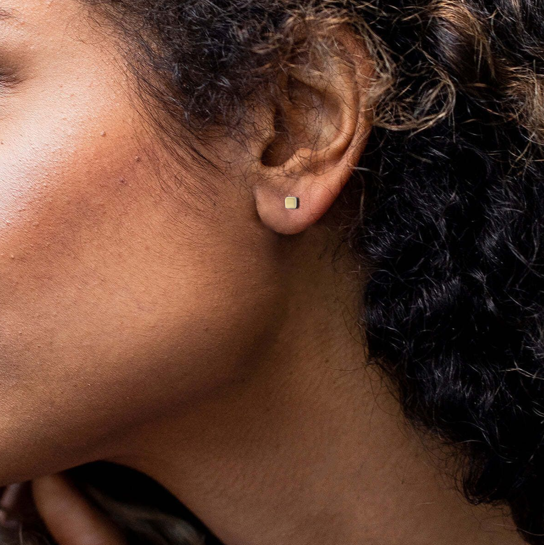 Boma 14K Gold Small Square Stud Earrings