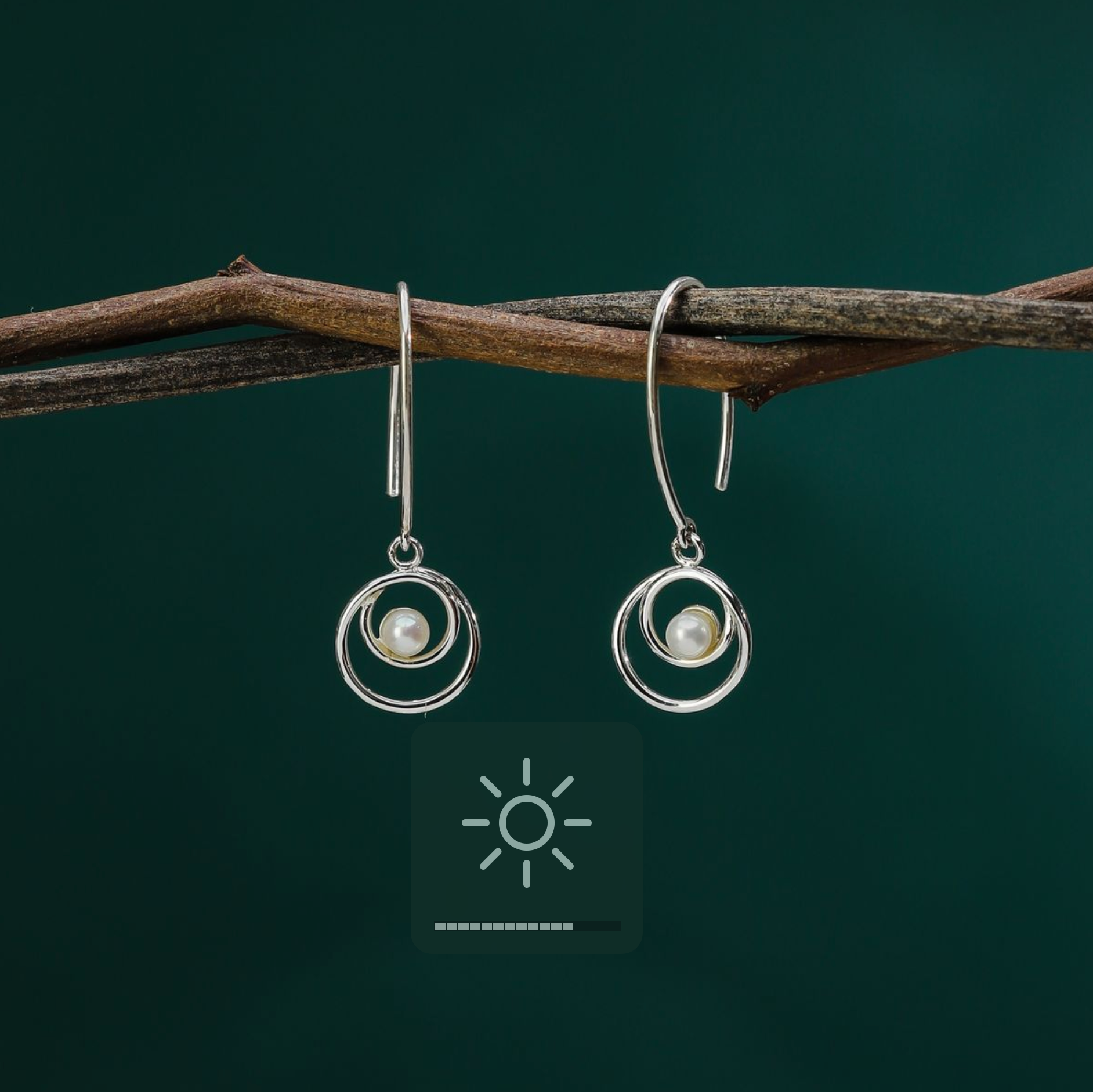 Boma Sterling Silver Orbit Pearl Earrings