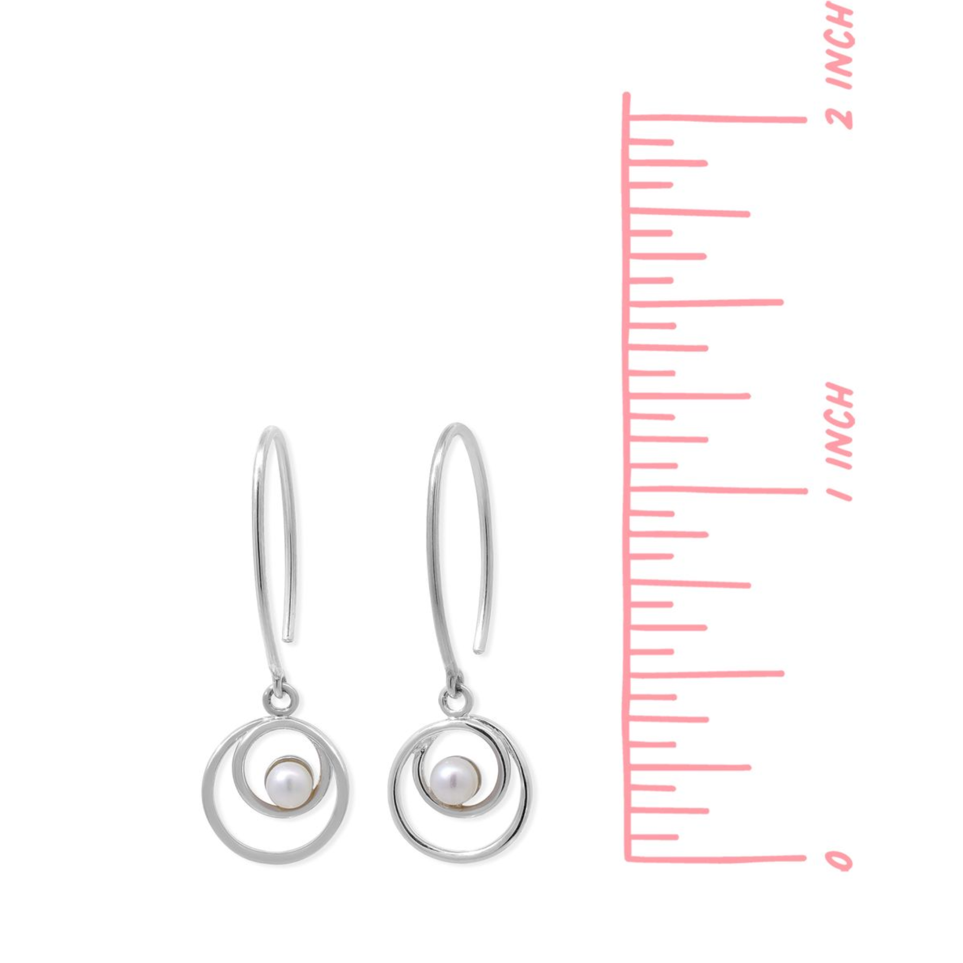 Boma Sterling Silver Orbit Pearl Earrings