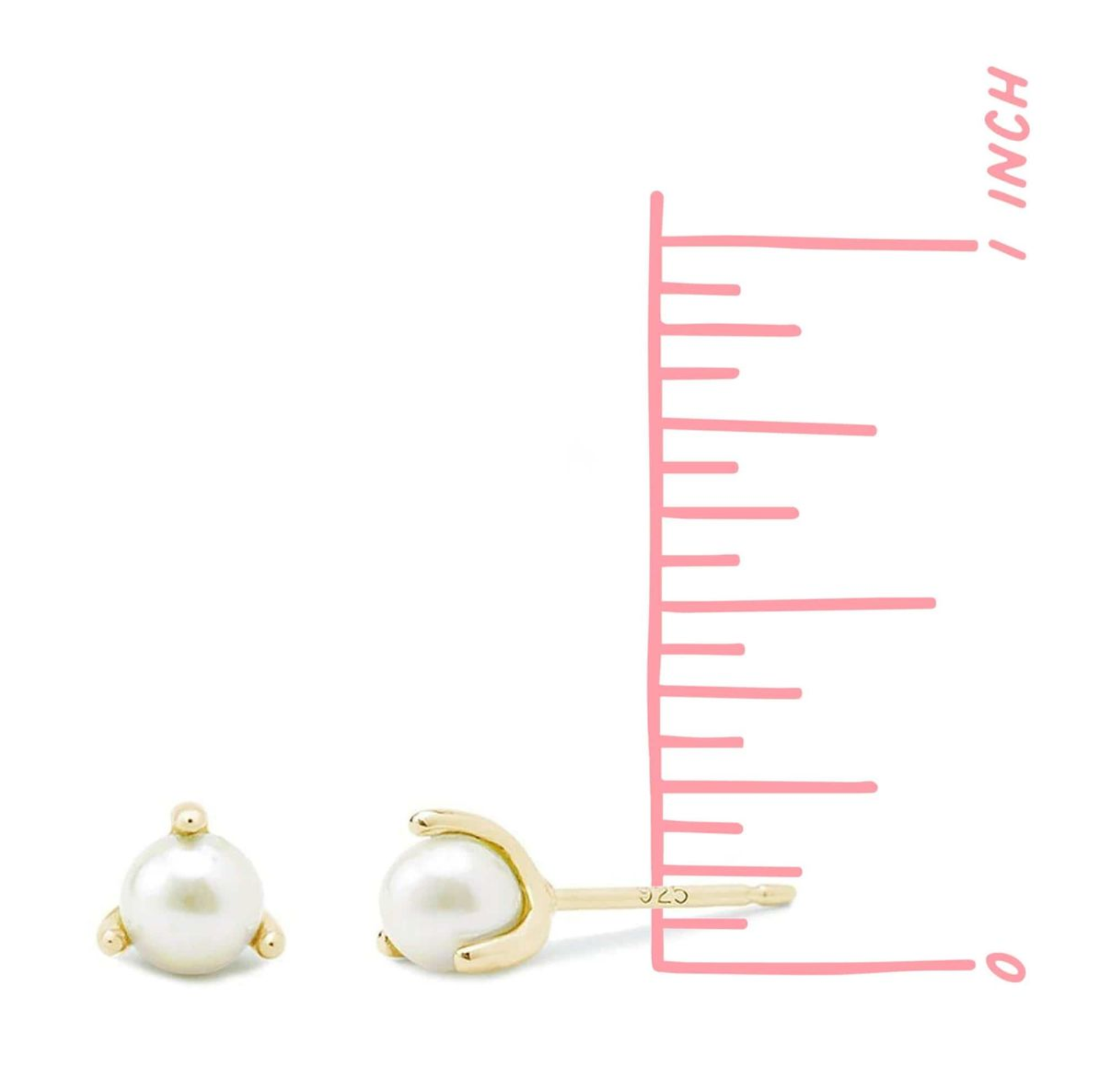 Boma 14K Gold Parel Pearl Stud Earrings