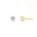 Boma 14K Gold Clare Round Cut Cubic Zirconia Stud Earrings