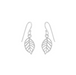 Boma Sterling Silver Leaf Outline Earrings