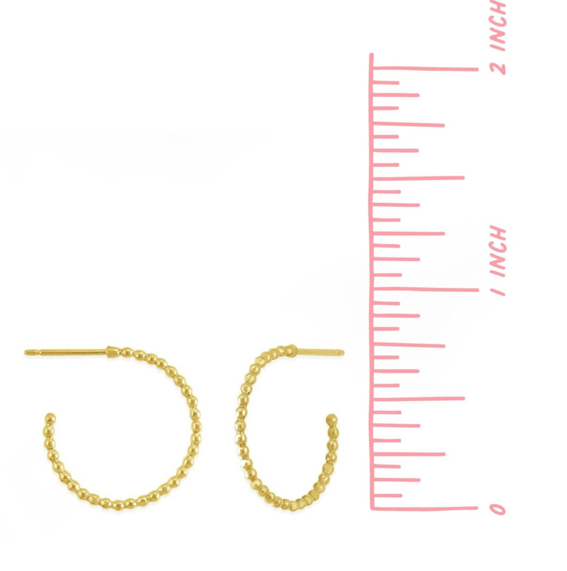 Boma 14K Gold Large Dot Hoops
